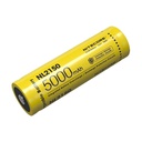 Battery: Nitecore NL2150, Rechargeable 27100 Li-ion, 3.6V 5000mAh, Discharge current max 8A