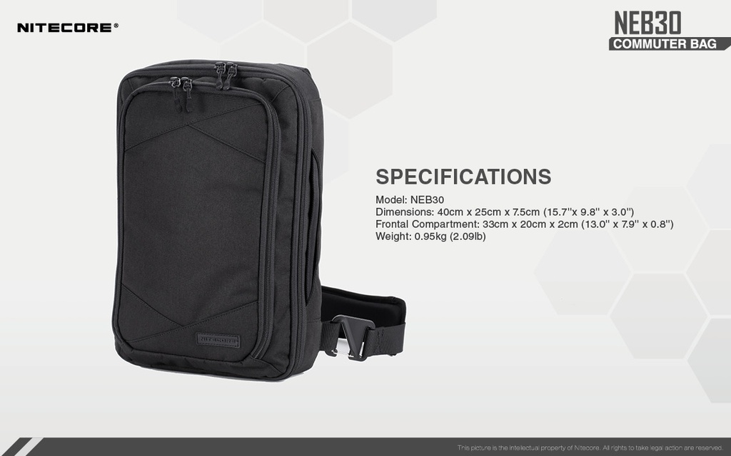 Bag: Nitecore NEB30, 14inch Laptop bag