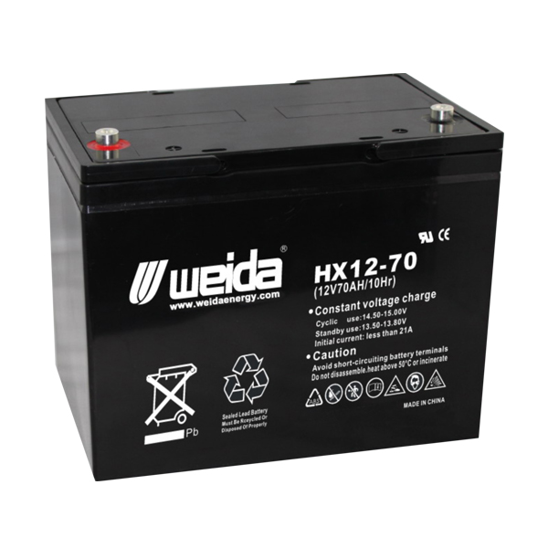 Battery: Weida HX12-70 (F M6), 12V/70Ah AGM, L260xW166xH216