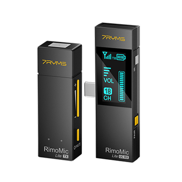 7RYMS iRay Rimomic Lite UC, Streaming and Video Mini Wireless Microphone (For USB-C & USB-A Interface)