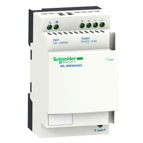 Power Supply: Schneider ABL8MEM24012 Regulated SMPS - 1 or 2-phase - 100..240 V AC - 24 V - 1.2 A "