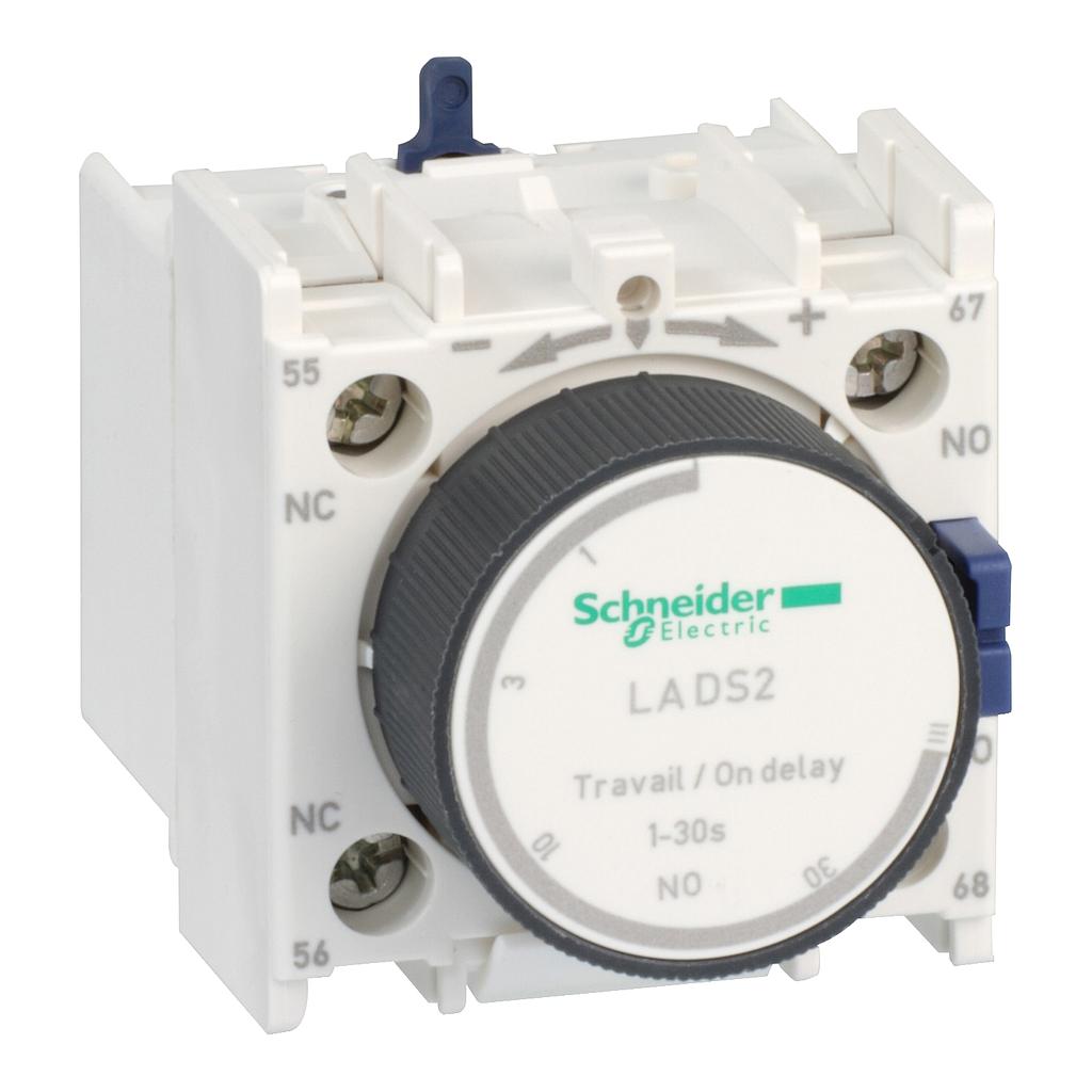Low Voltage: Schneider LADS2 TeSys D - time delay auxiliary contact block - 1 NO + 1 NC screw clamp terminals