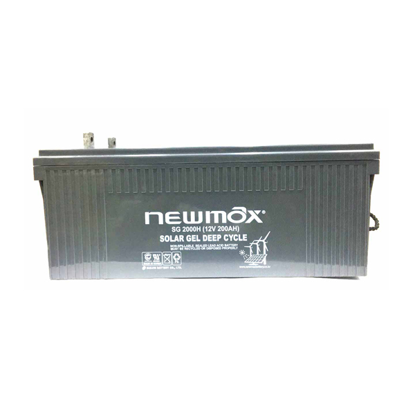 Battery: Newmax SG 2000H Sealed VRLA, 12V/200Ah, C20, Deep cycle Gel, Solar Wind L522xW240xH221, 57kg